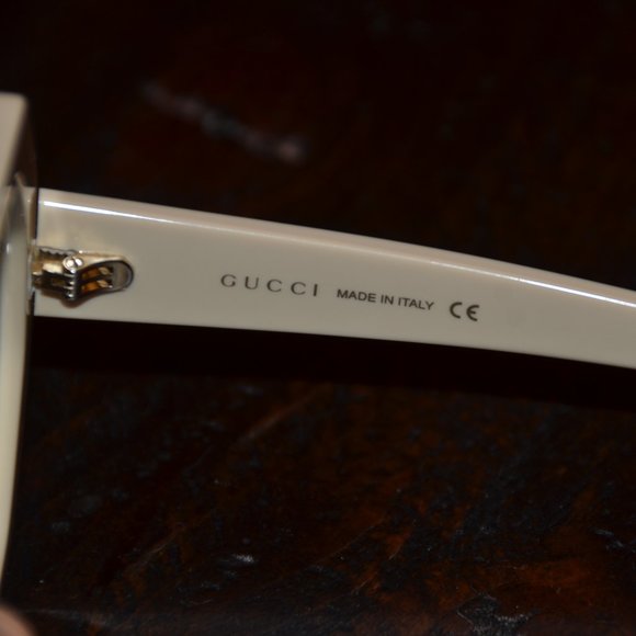 RARE GUCCI IVORY HEXAGON DOUBLE G ITALY GEOMETRIC OVERSIZED SUNGLASSES GG0772S main image 5